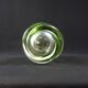 Val Saint Lambert crystal vase with a two-tone twisted shape, "Wave" model