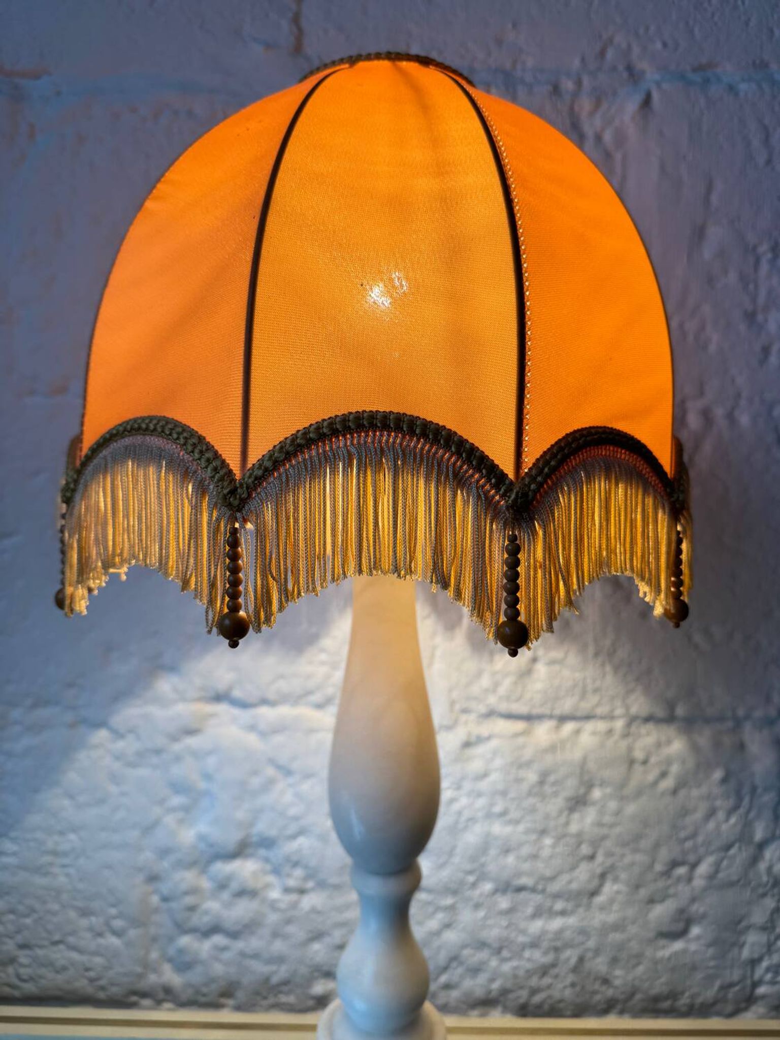 1970s alabaster column lamp