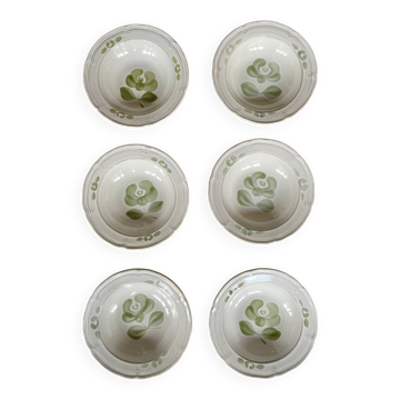 6 deep plates in Niderviller earthenware