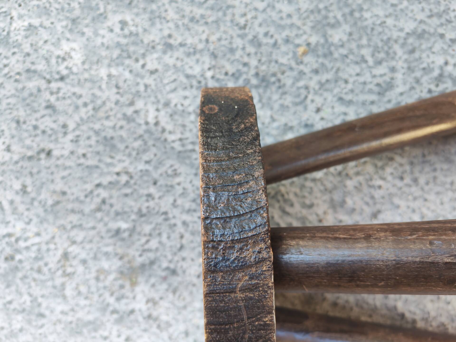 Brutalist tripod stool