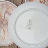 4 shellfish/fish plates 1960 barbotine Les ateliers du Revernay
