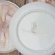 4 shellfish/fish plates 1960 barbotine Les ateliers du Revernay