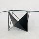 80s steel wire coffee table eclectic design