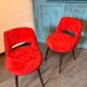 Pair of armchairs with splayed legs