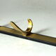 Rockabilly wall mounted metal  and brass coat rack with 3 hooks, vintage from the 1950s