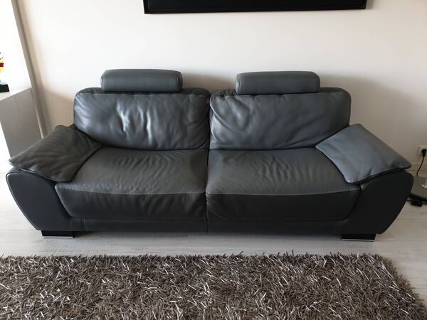 Canapé cuir véritable Gianni Fierzo