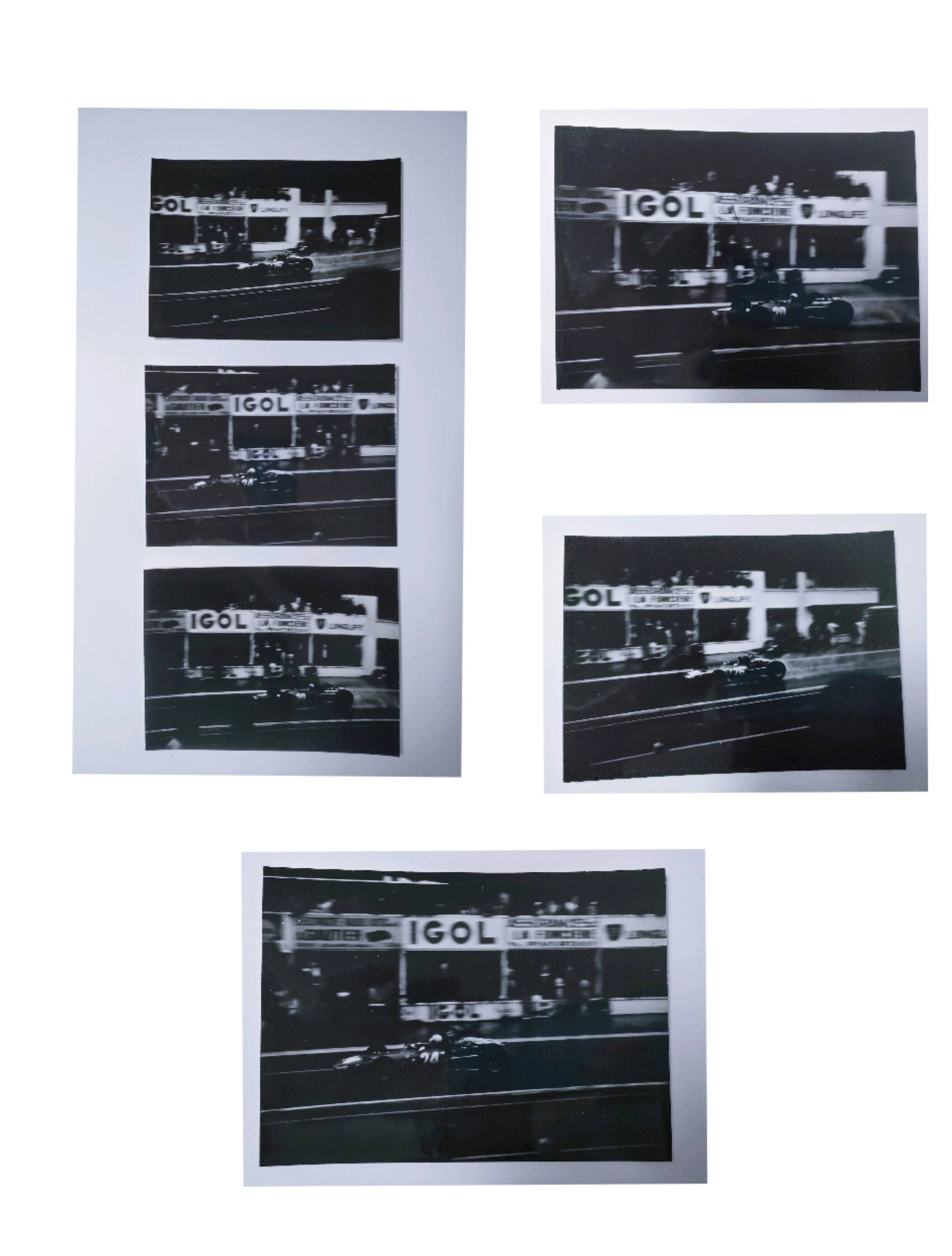three photographs of the 24 Hours of Le Mans, film, 1960s