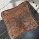 Tabouret ancien en bois sculpté en chêne massif