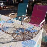 Antique metal basket + wire