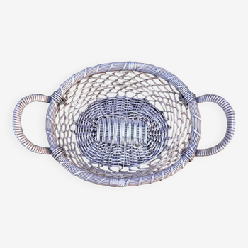 French design aluminum basket from the 50s, perfect condition