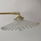 Applique abat-jour vintage en opaline blanche