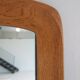Mid-century modern sculptural wall mirror in stained oak, glass, Glas & Trä 1959