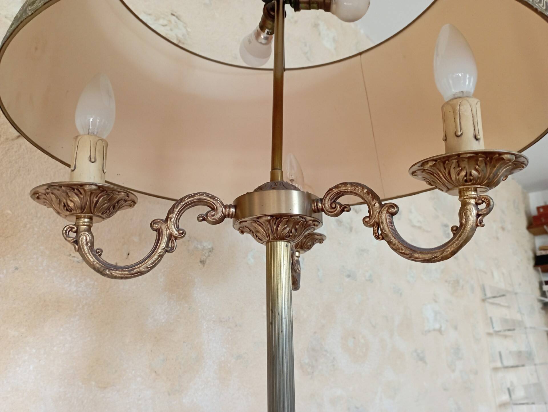 Vintage brass floor lamp