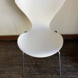 Set of 4 chairs series 7 Jacobsen Fritz hansen 1969 Denmark white