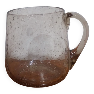 Very Beautiful Biot Pink Bubble Glass Mug
