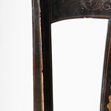 Black lacquered chair decorated with traditional chinese motifs - sign a. monard 1907
