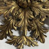 1960s gilt toleware ceiling light by Banci