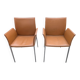 Paire de fauteuils Lia par Roberto Barbieri pour Zanotta — Cuir cognac