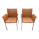 Paire de fauteuils Lia par Roberto Barbieri pour Zanotta — Cuir cognac