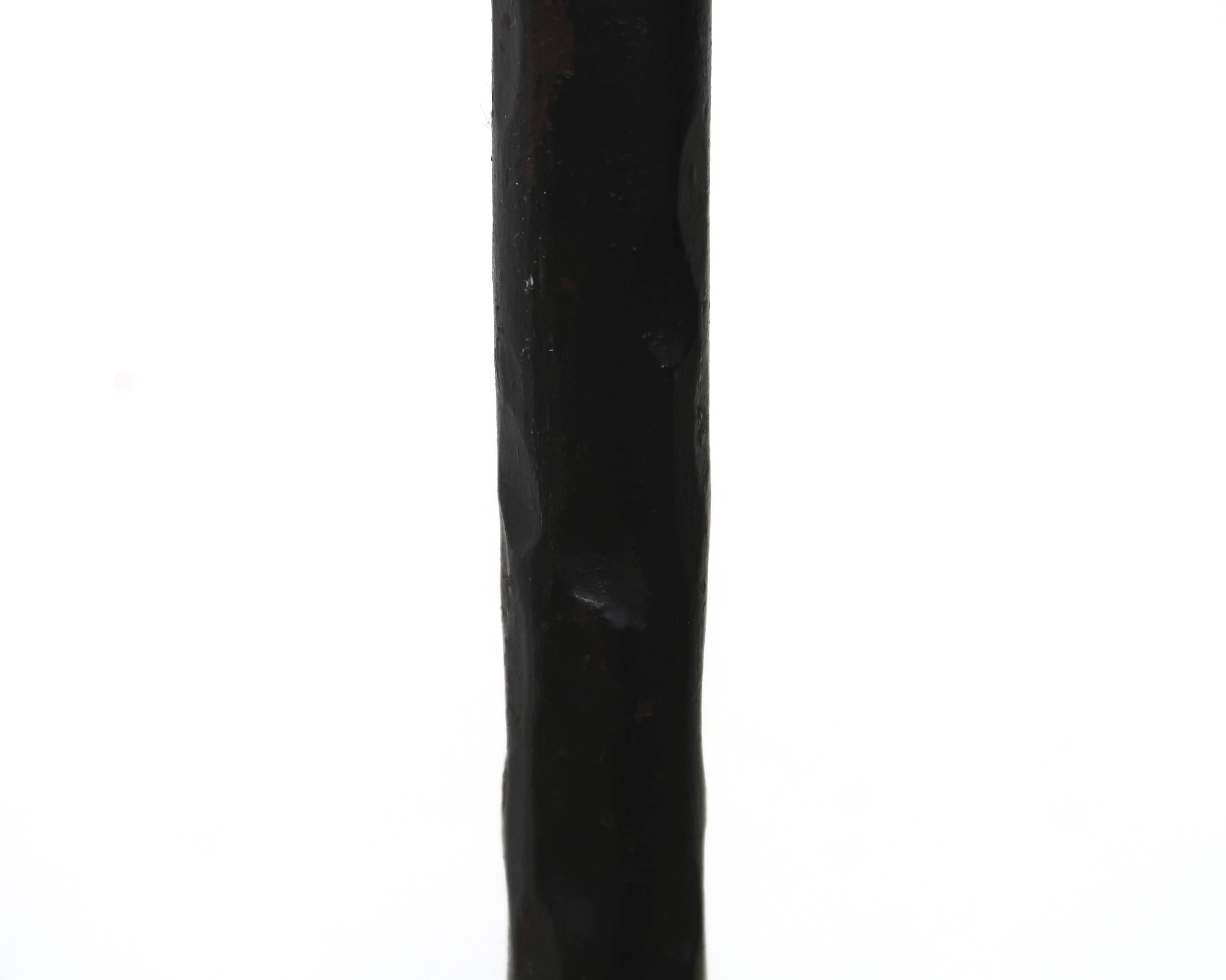 Large 7-arm wrought iron tripod candle holder, 1950s