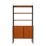 Scandinavian teak bookcase with black details
