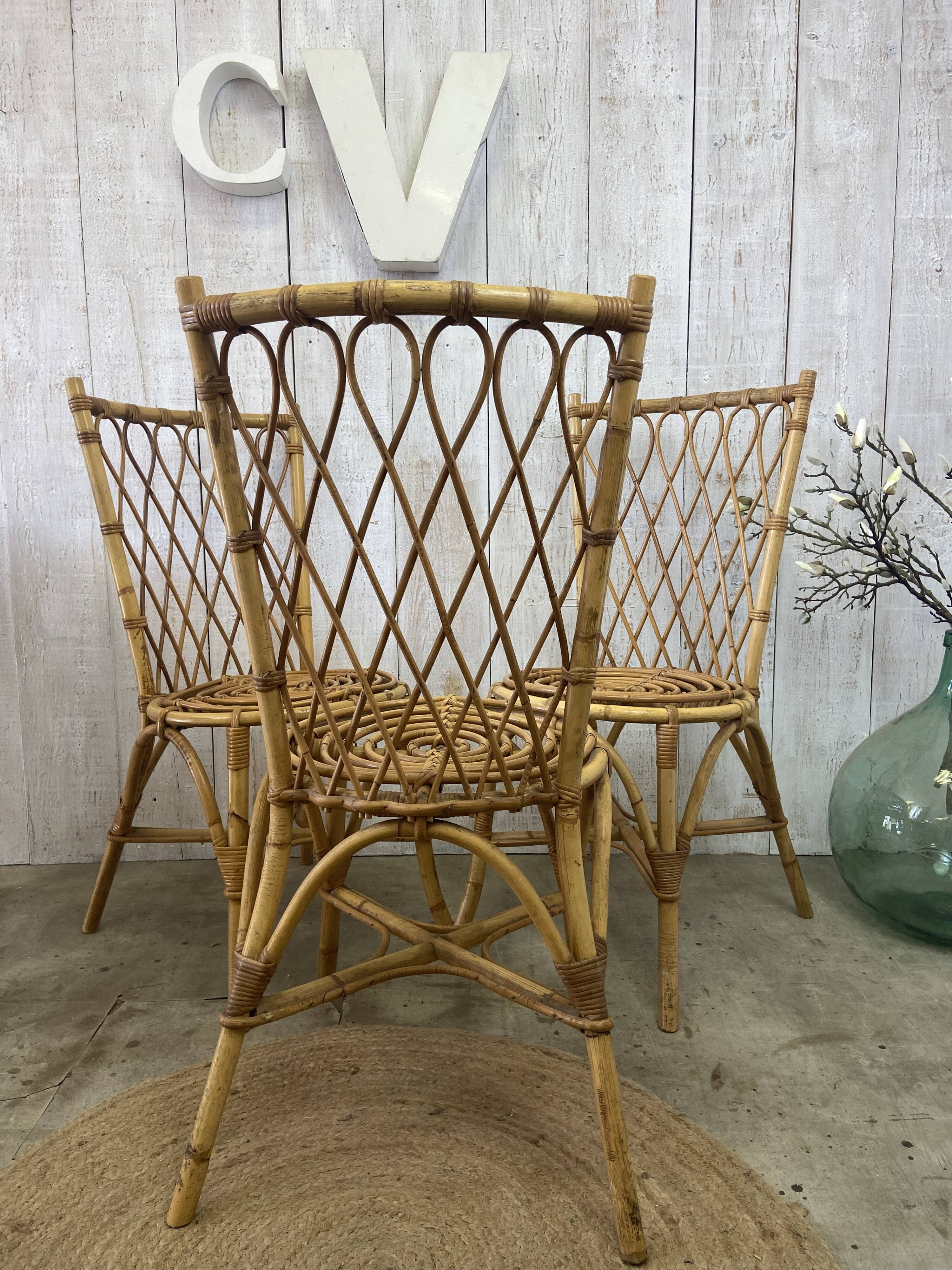 Louis Sognot rattan chairs