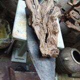 Natural wood sculptural coat rack