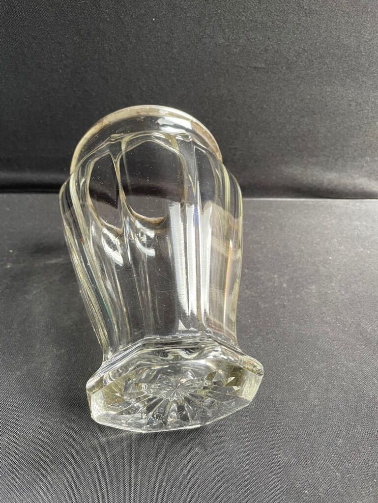 Vase in cut crystal and silver hallmark head of minerva 1st title