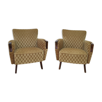 Set of 2 armchairs mid-century