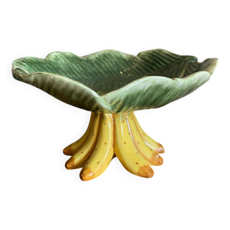 Coupe en ceramique décor bananes