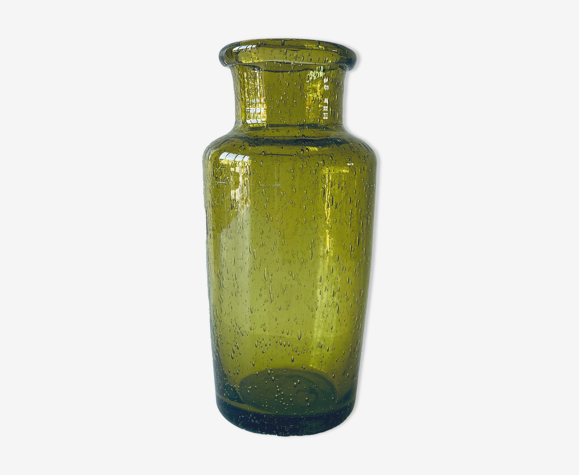 Vase en verre soufflé bullé