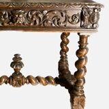 Table style Louis 13 en bois massif