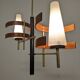 Scandinavian teak and brass chandelier from the 50s/60s