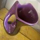 Free-form vase in iridescent black and mauve ceramic, Germany 1960