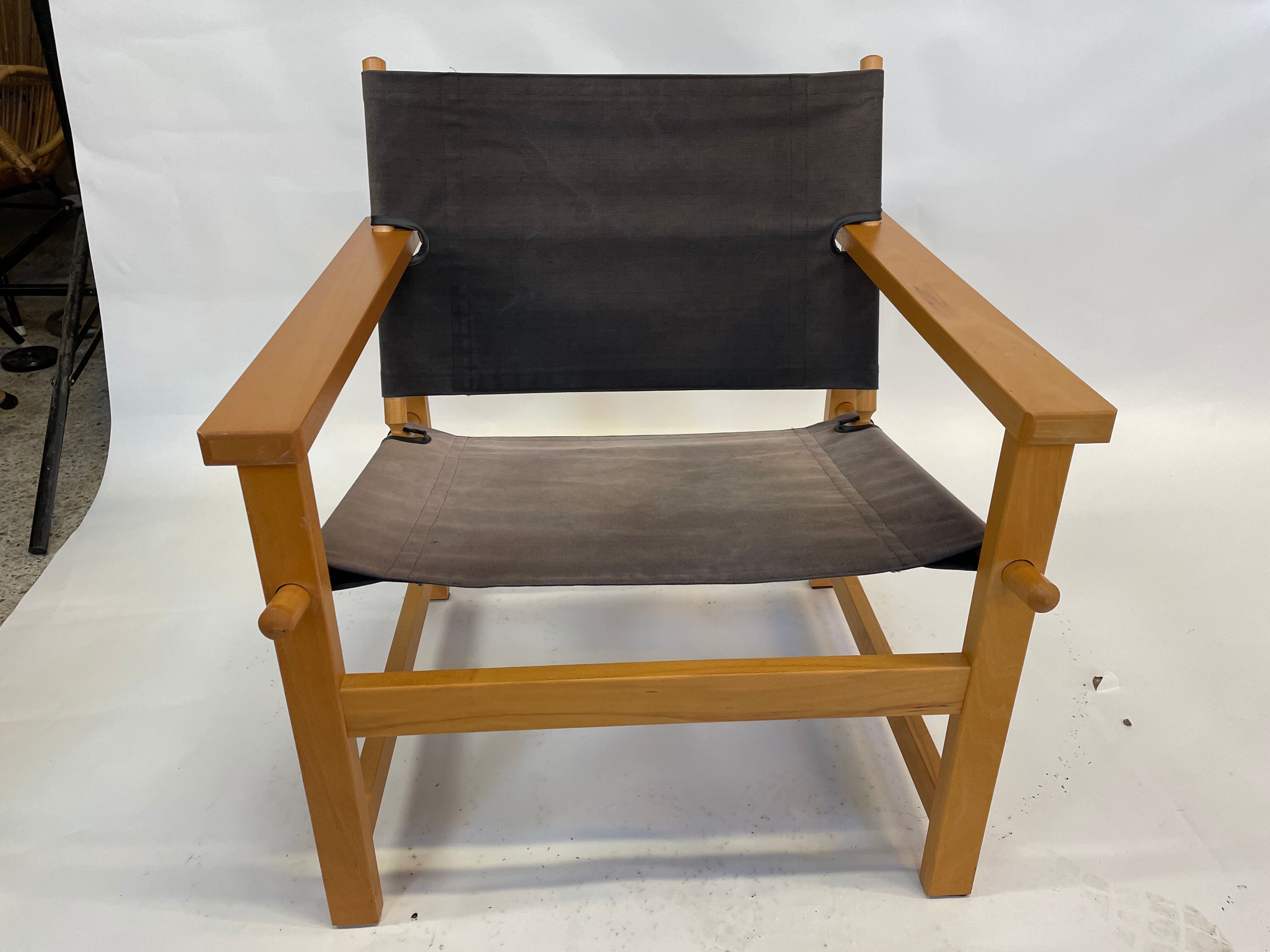 Vintage Safari Chair 1980s Hyllinge Møbler Denmark