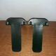 Pair of Ravel Clamart book clamp backs industrial sheet metal