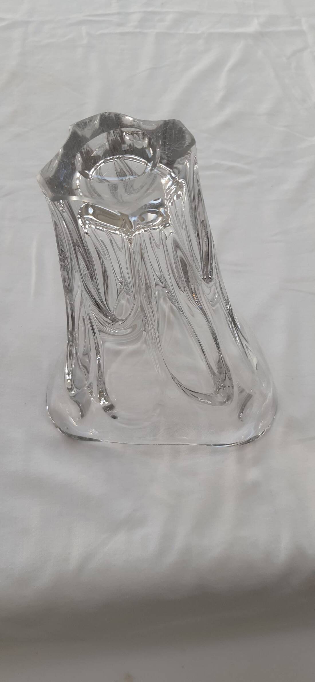 Small tulip-shaped crystal vase