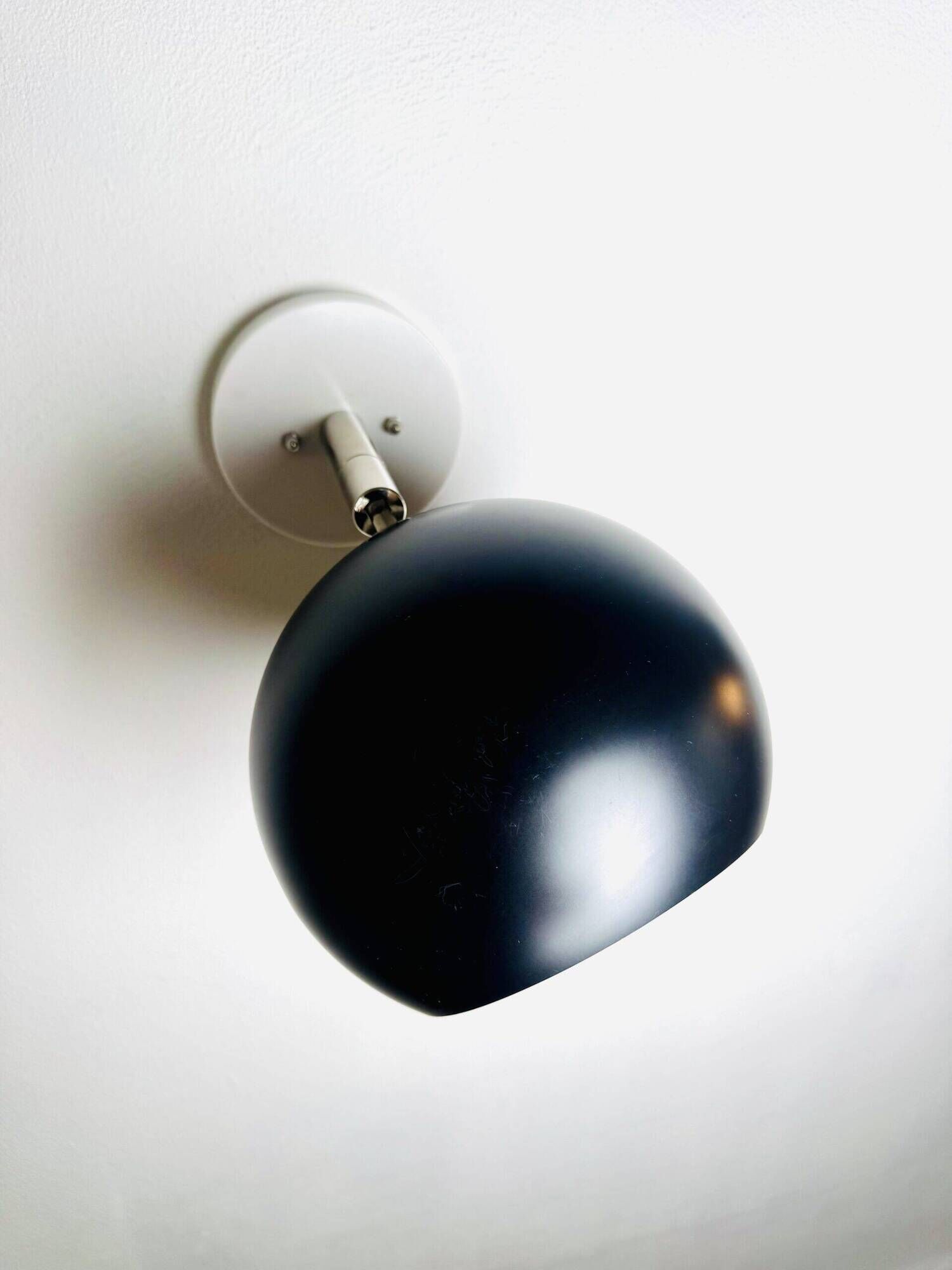 A5-1300 Globe Wall Lamps In Black By Raak Amsterdam, The Netherlands 1970S