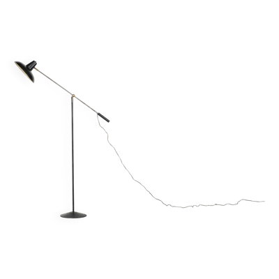 Lampe sur pied en metal et Laiton , France - 1950s