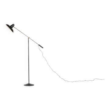 Lampe sur pied en metal et Laiton , France - 1950s