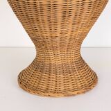 Woven rattan lamp base