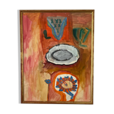 Tableau art abstrait signé