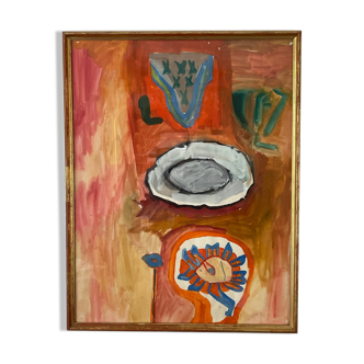 Tableau art abstrait signé