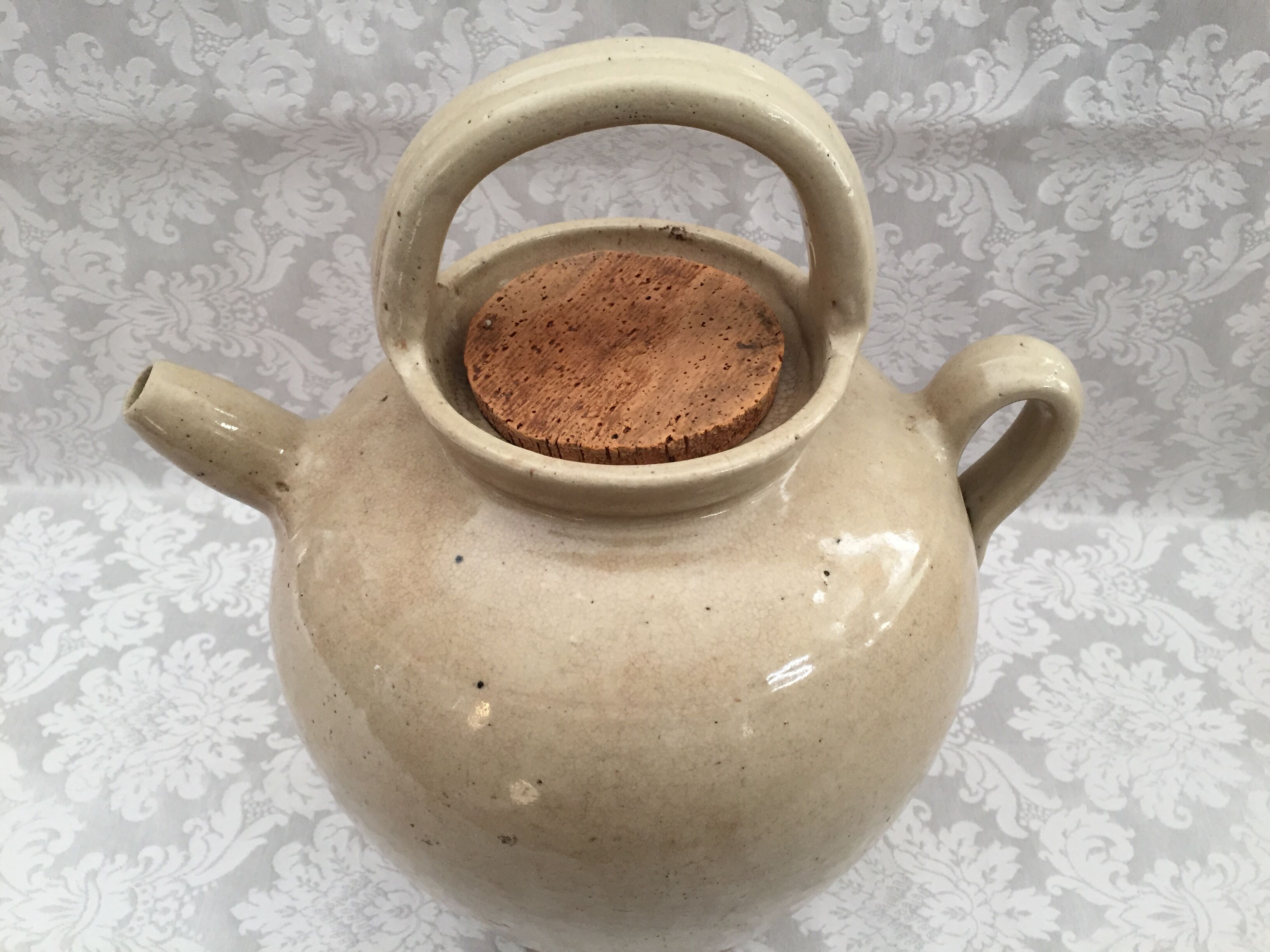 Old beaked jug gargoulette pichet chevrette terracotta