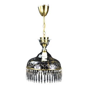 lustre en verre et pampilles