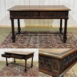 Late 19th century Gothic style oak desk
