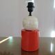 Pair of red and white ceramic lamps from the 80s