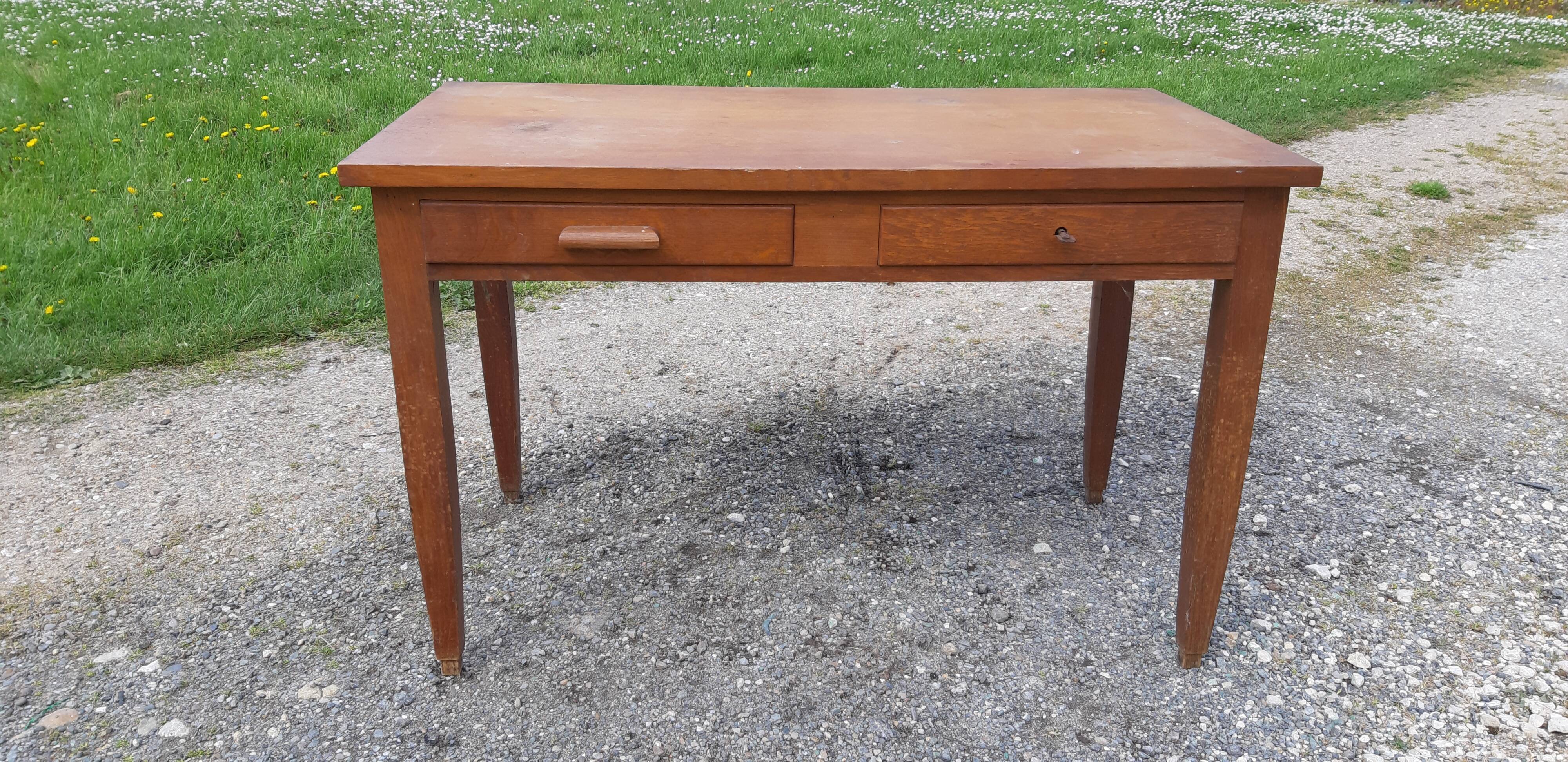 Bureau chêne année 60