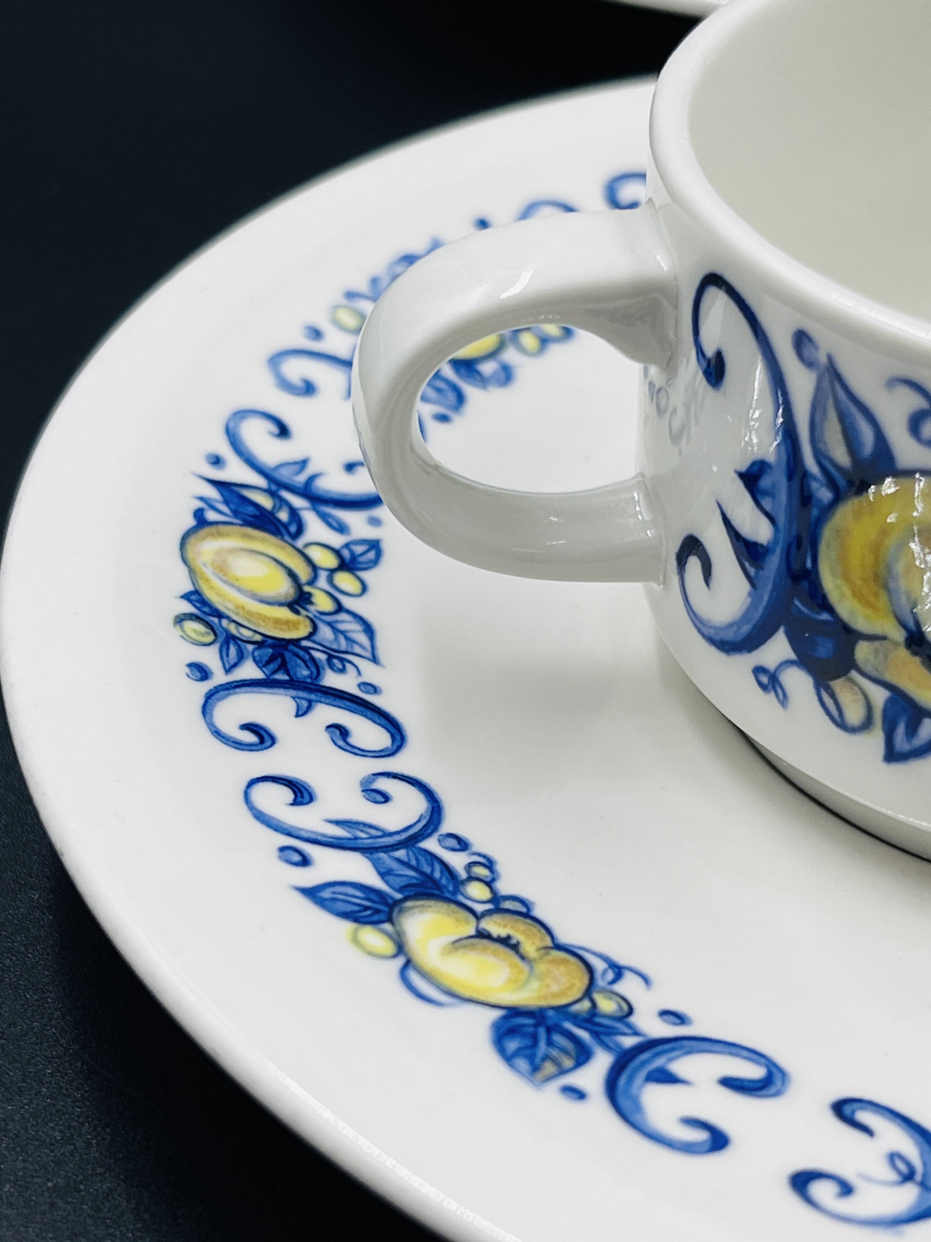 Set of 6 espresso cups and 6 saucers Villeroy & Boch – Cadiz model