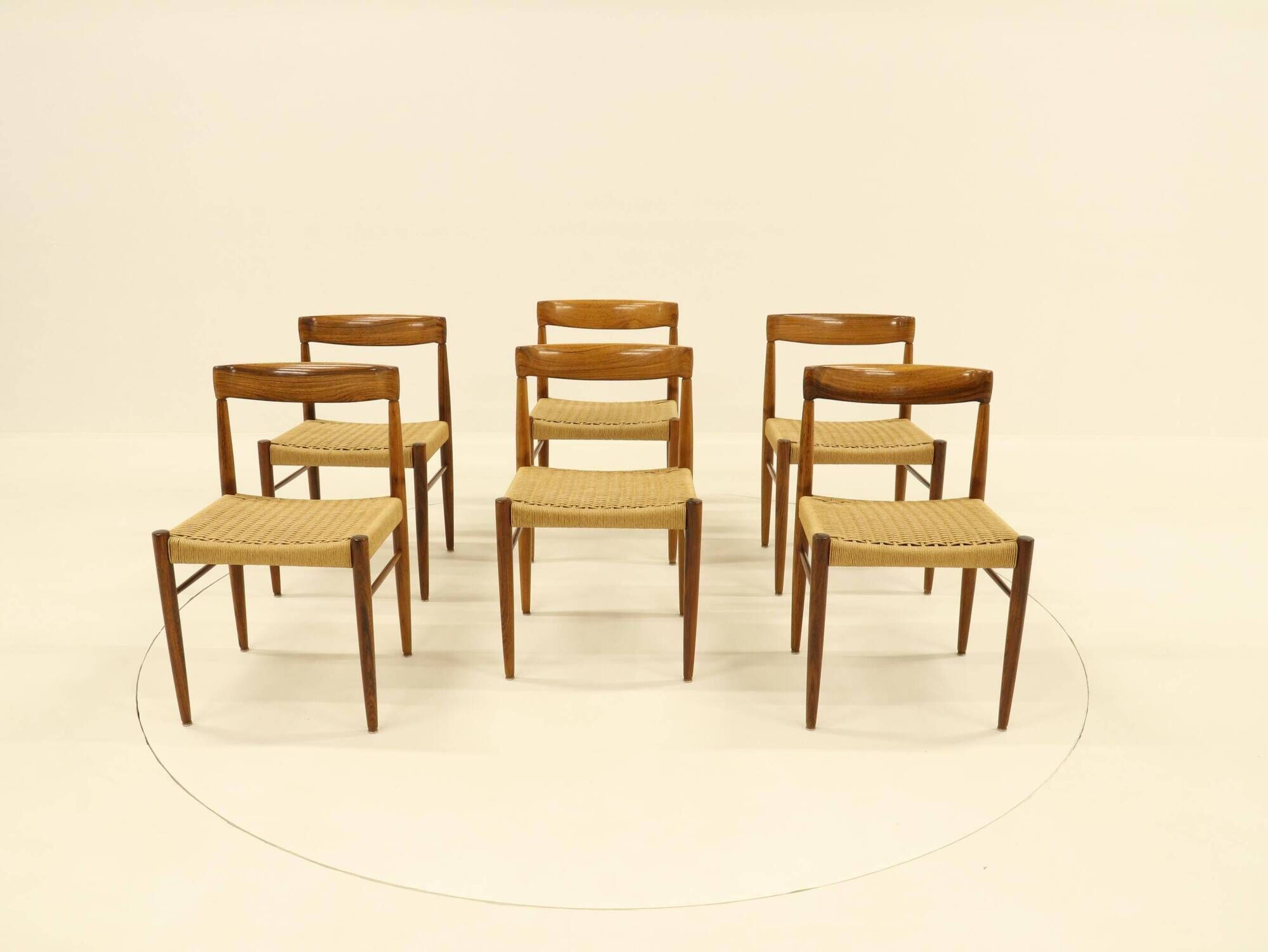 Set of 6 Rosewood Dining Chairs by H.W.Klein for Bramin, Denmark, 1960s